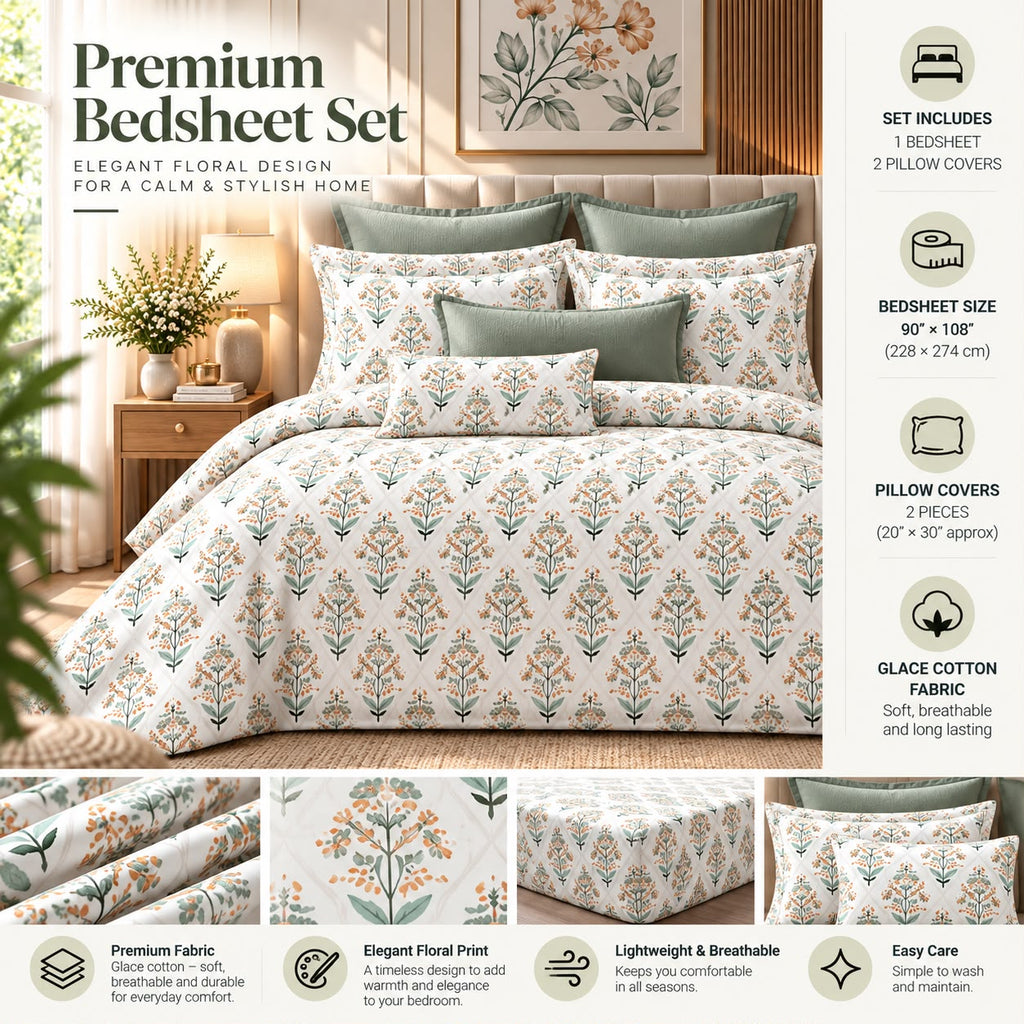 Icons Gift ready king size bedsheets