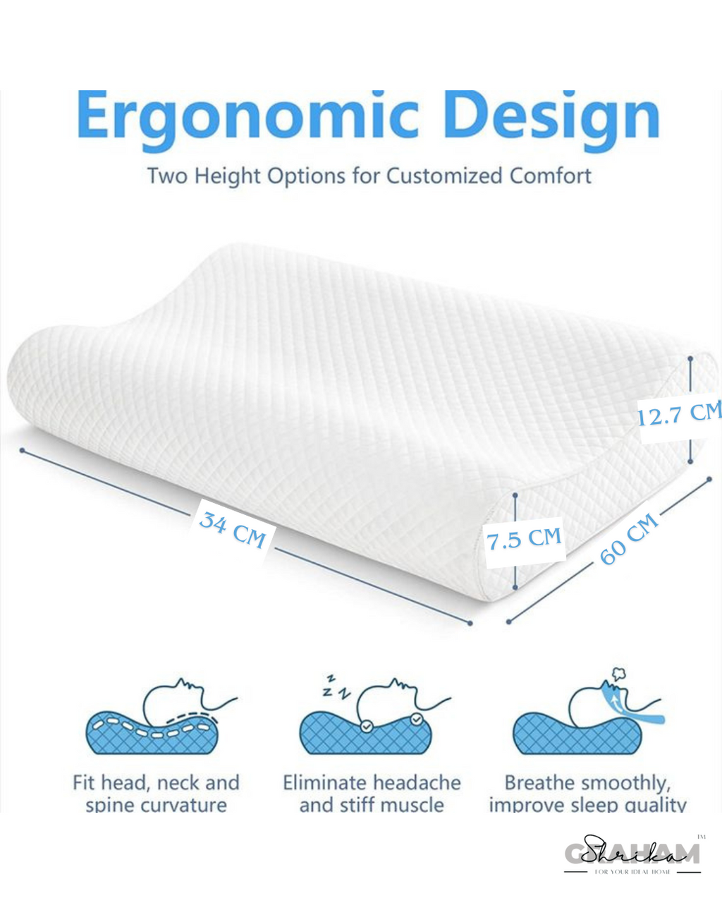 Memory Foam Pillow — Contour / Slim / Standard