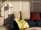 Boho Woven Cushion Cover - Off White & Beige