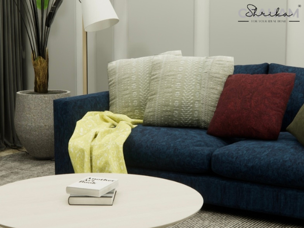Boho Woven Cushion Cover - Off White & Beige