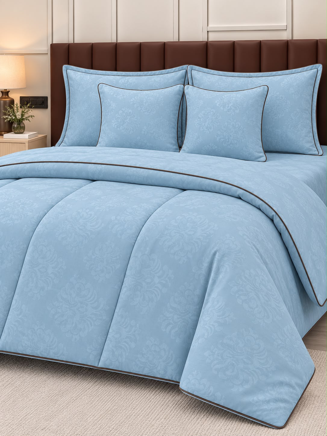 Kinoori Japanese Cotton Sateen Comforter & Bedsheet Set