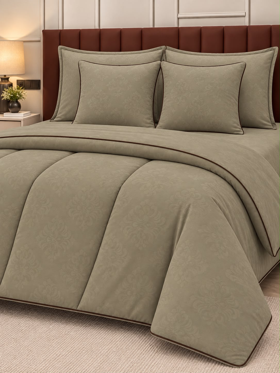 Kinoori Japanese Cotton Sateen Comforter & Bedsheet Set