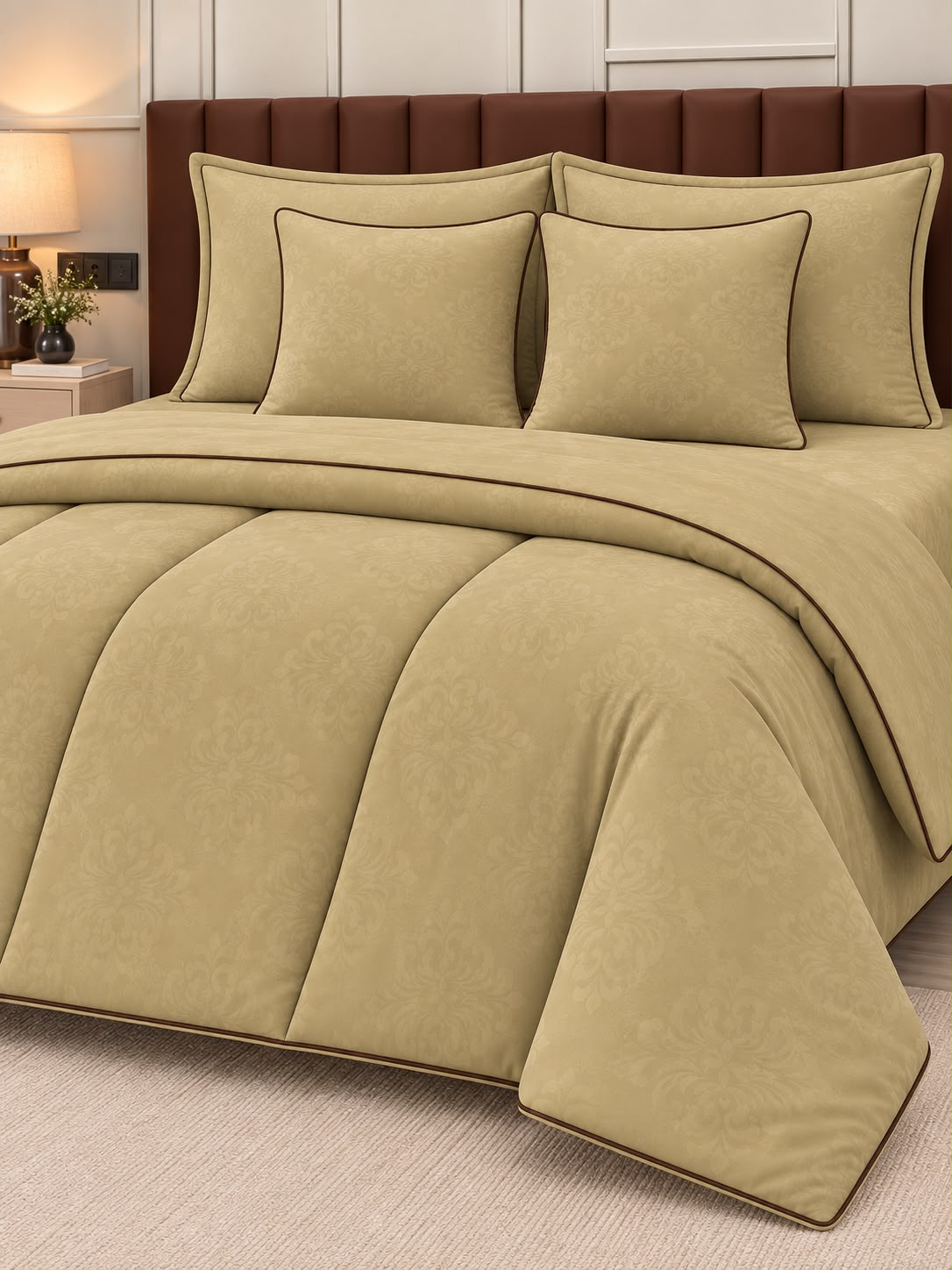 Kinoori Japanese Cotton Sateen Comforter & Bedsheet Set