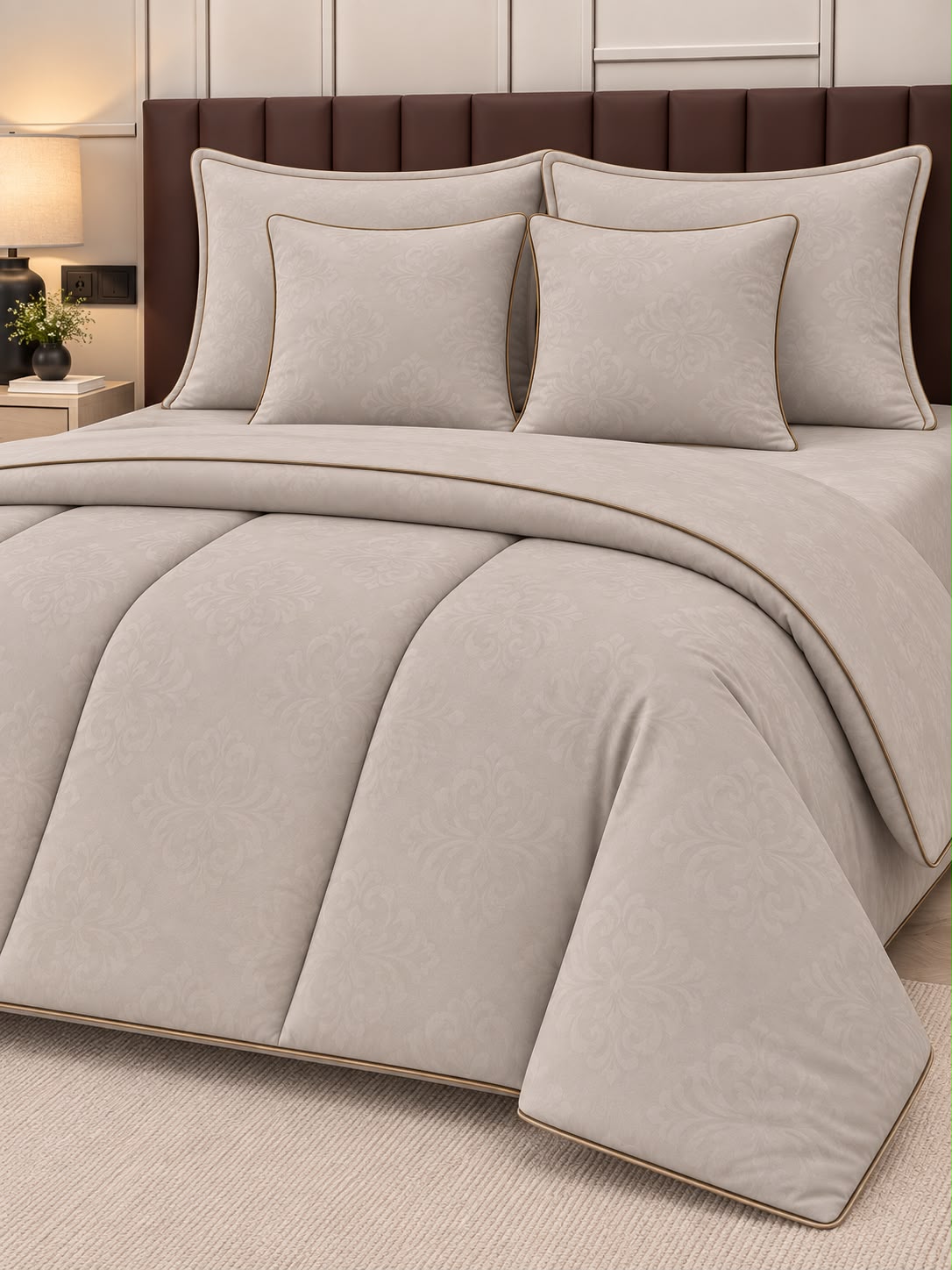 Kinoori Japanese Cotton Sateen Comforter & Bedsheet Set