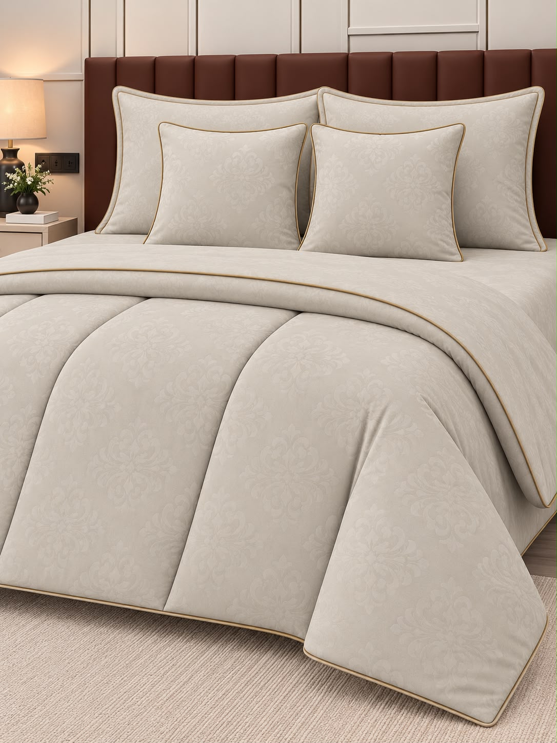 Kinoori Japanese Cotton Sateen Comforter & Bedsheet Set