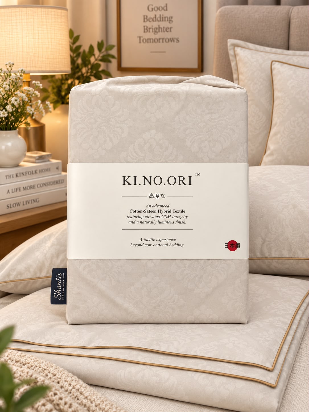 Kinoori Japanese Cotton Sateen Comforter & Bedsheet Set