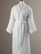 White Waffle Knit Bathrobes