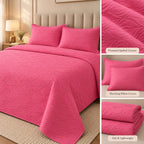 QUILTED SOLID BEDCOVERS (3 Piece Set)