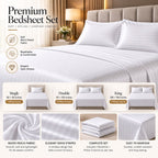 White bedsheet with self stripes