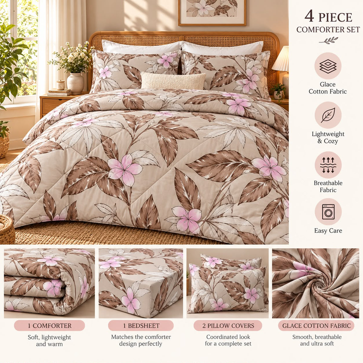 Aangan 4 Piece Comforter Sets