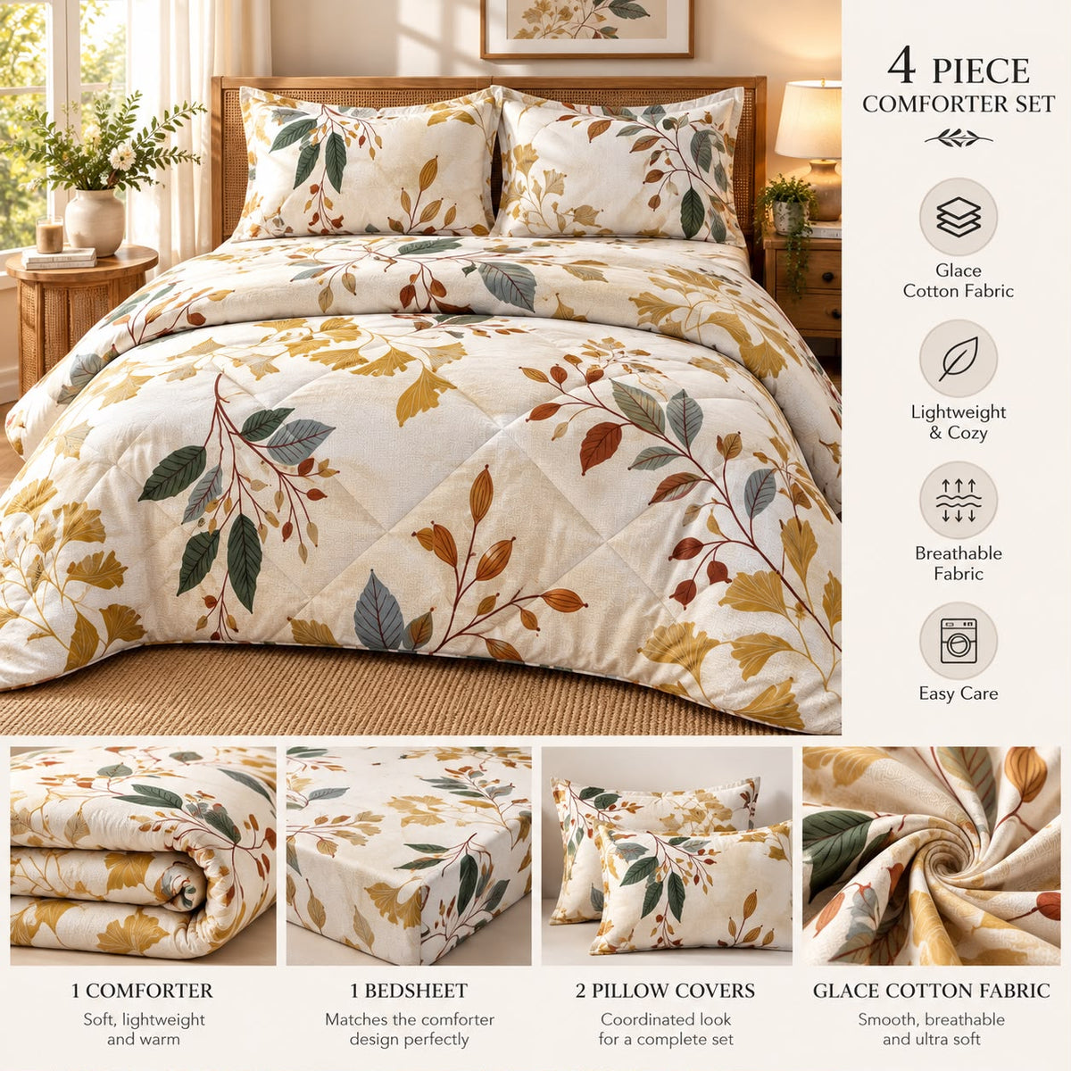 Aangan 4 Piece Comforter Sets